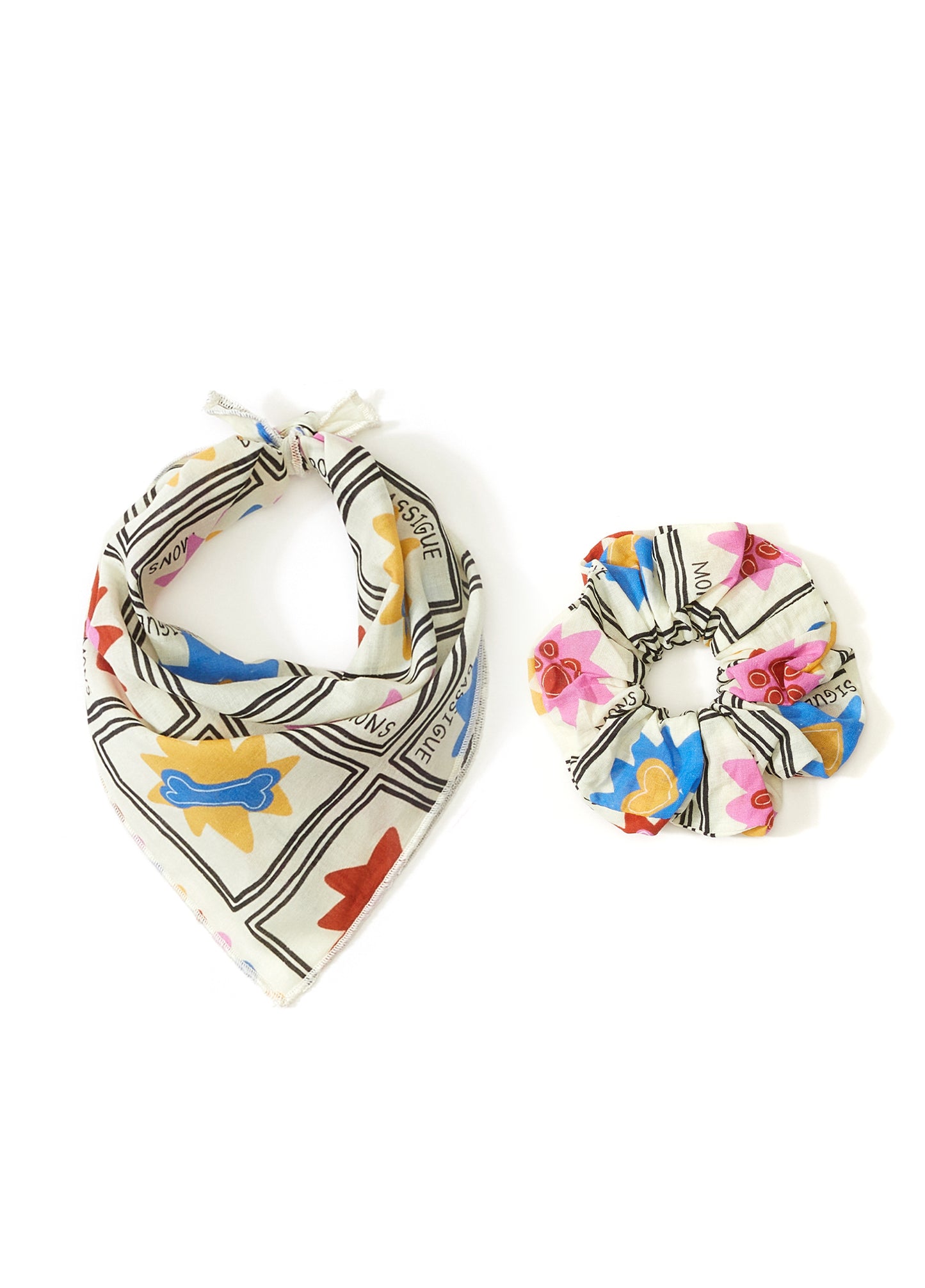 Kalpli Block Print Bandana & Toka Set