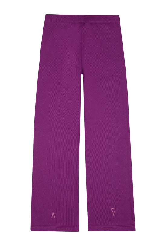 Waffle Cigarette Sweatpnts -Purple