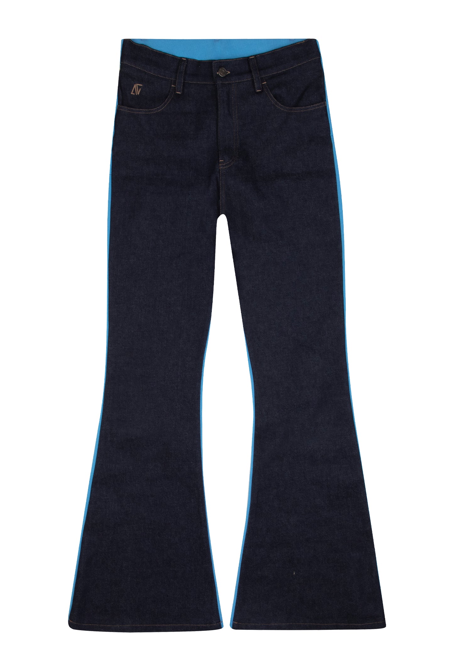 Navy Denim Flare Boyfriend Sweatpant -Tranquil Blue