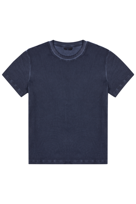 Yıkamalı  T-Shirt - Lacivert 