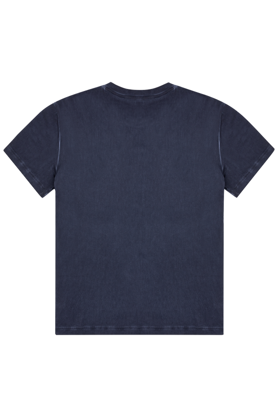 Yıkamalı  T-Shirt - Lacivert 