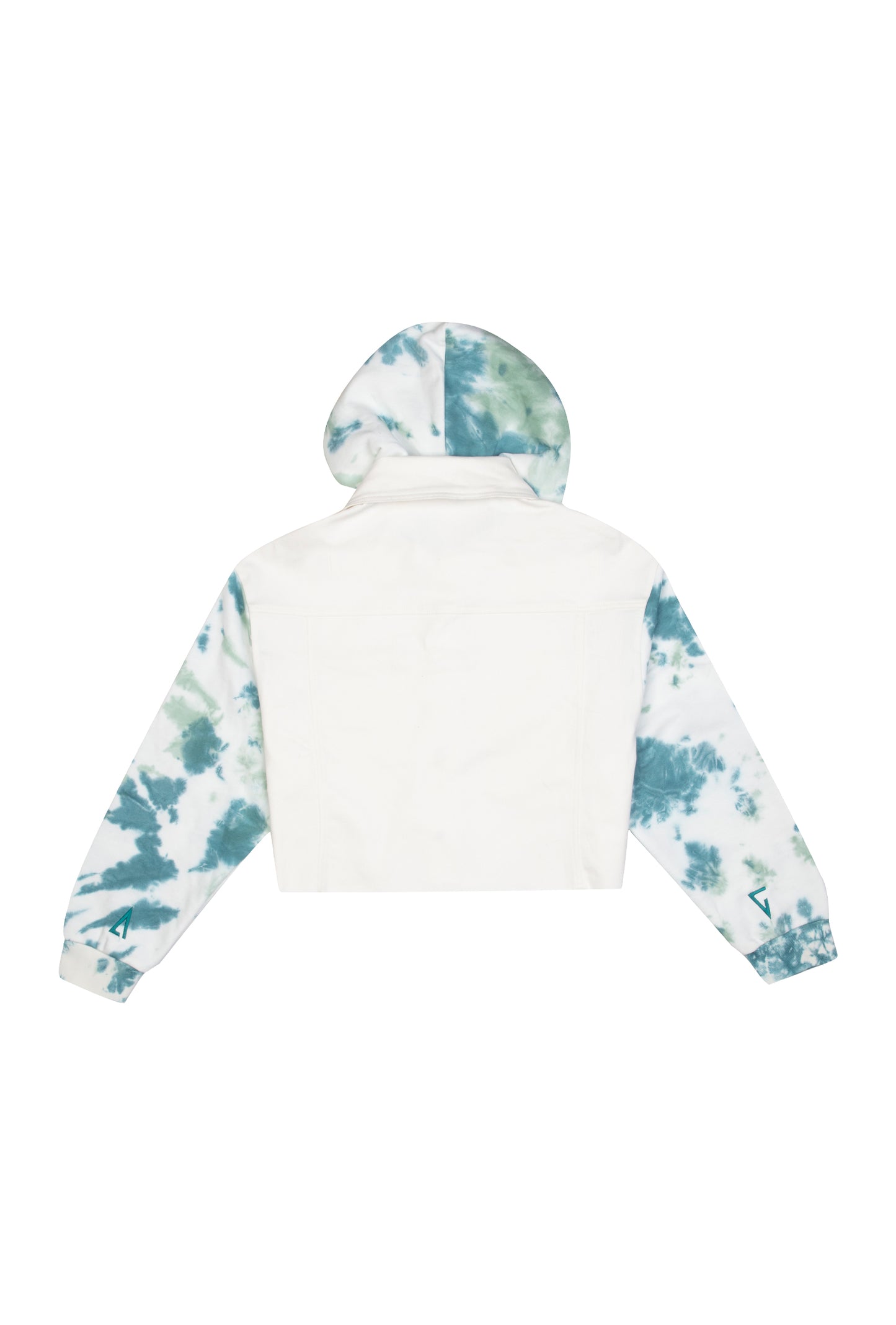 White Denim Jacket - Cameo Green/Verdi Green