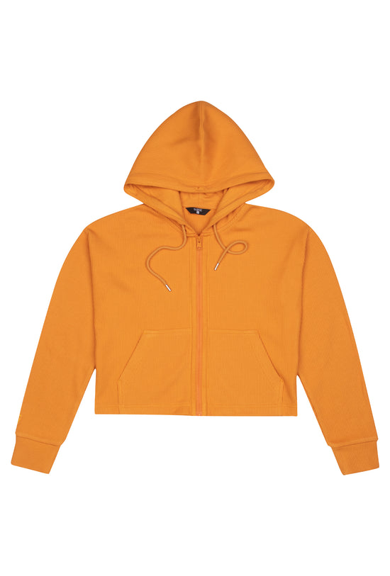 Waffle Zipper Sweatshirt - Sundial