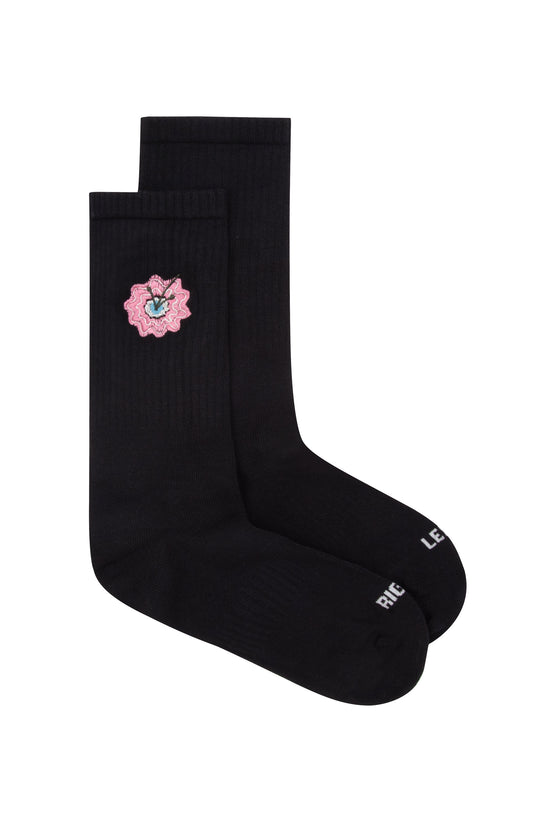Pink Flower Socks