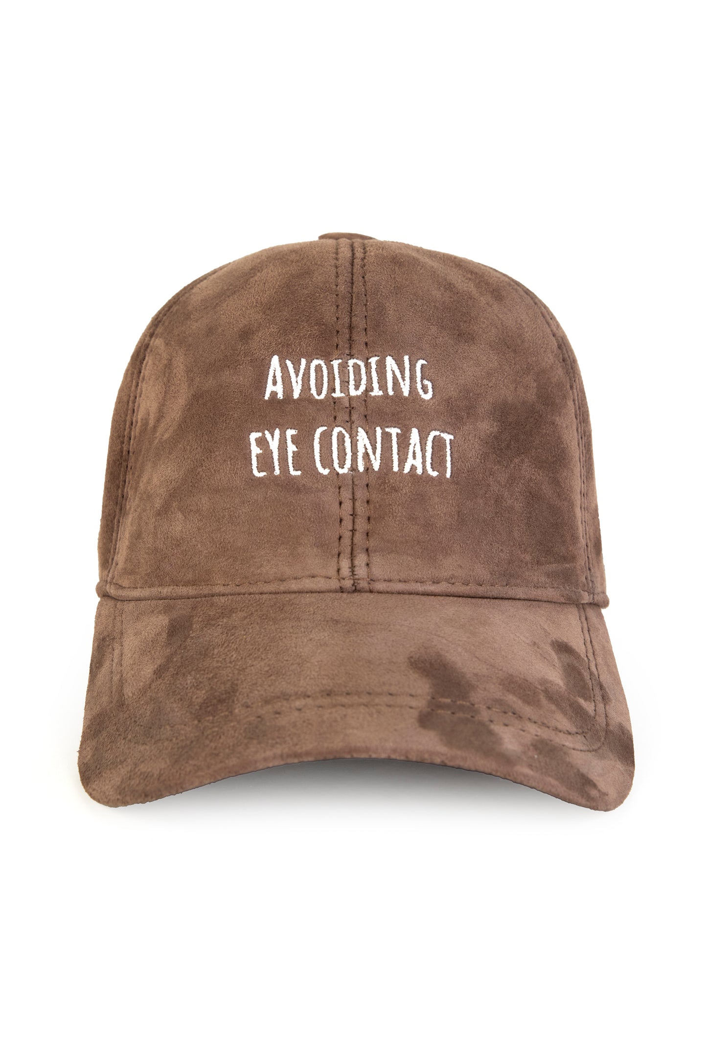 Avoiding Eye Contact Suede Leather Hat