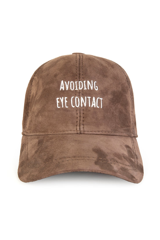 Avoiding Eye Contact Suede Leather Hat