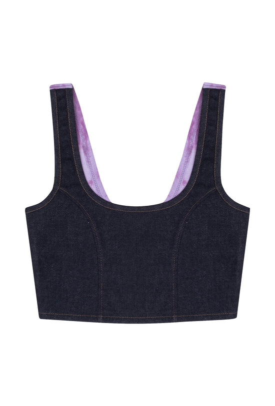 Navy Denim Tank Top - Sparkling Grape/Digital Lavender