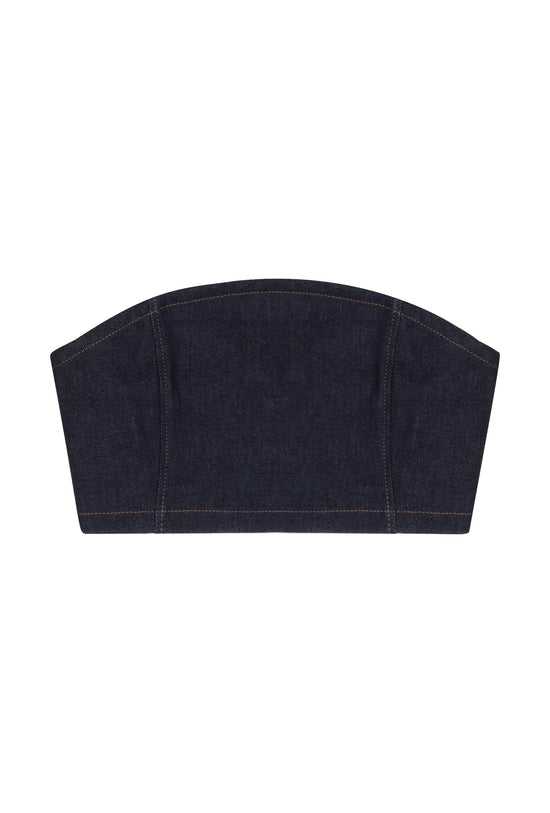 Navy Denim Bralette - Tranquil Blue