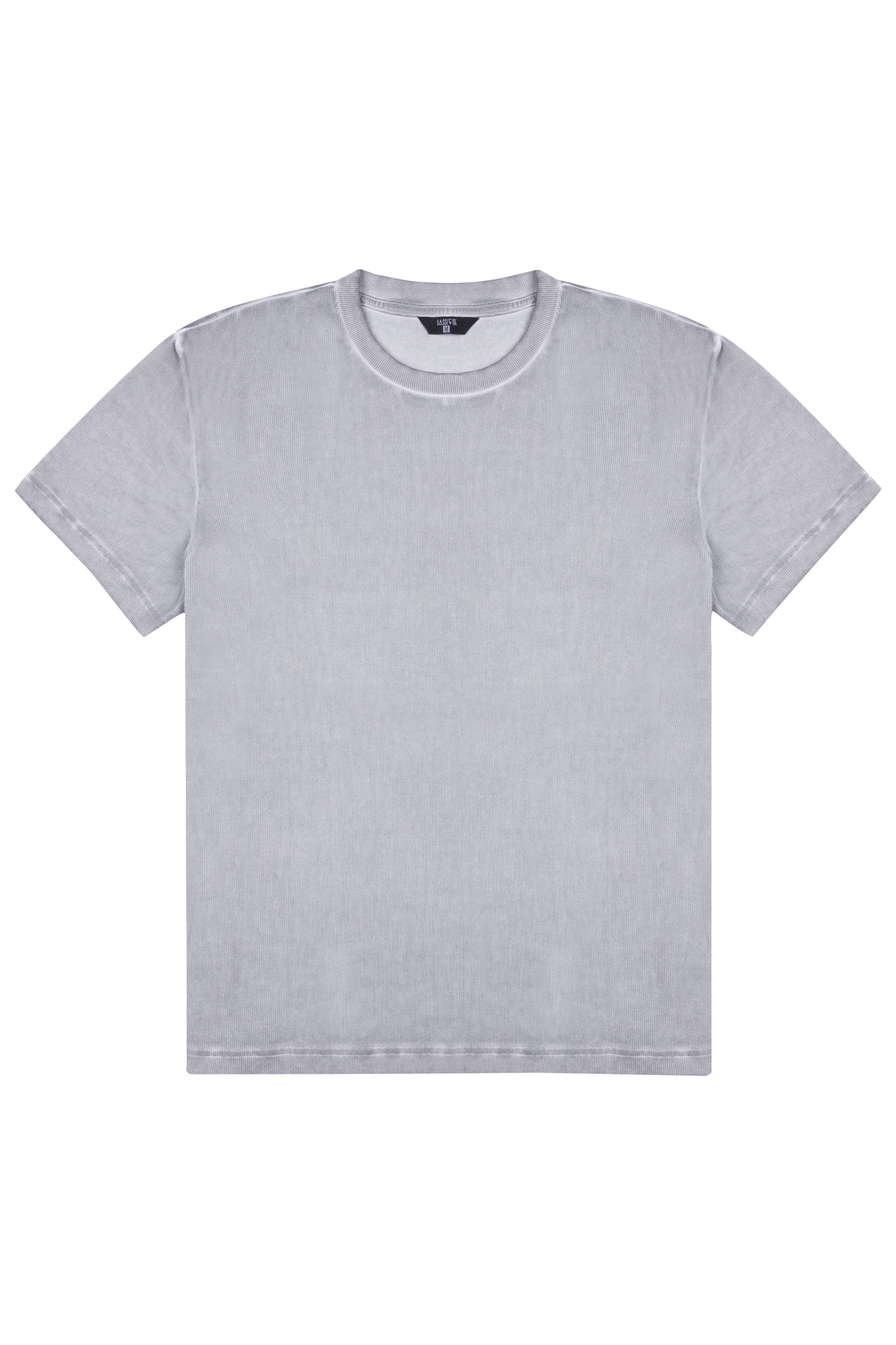 Eskitilmiş Fitilli T-shirt - Gri