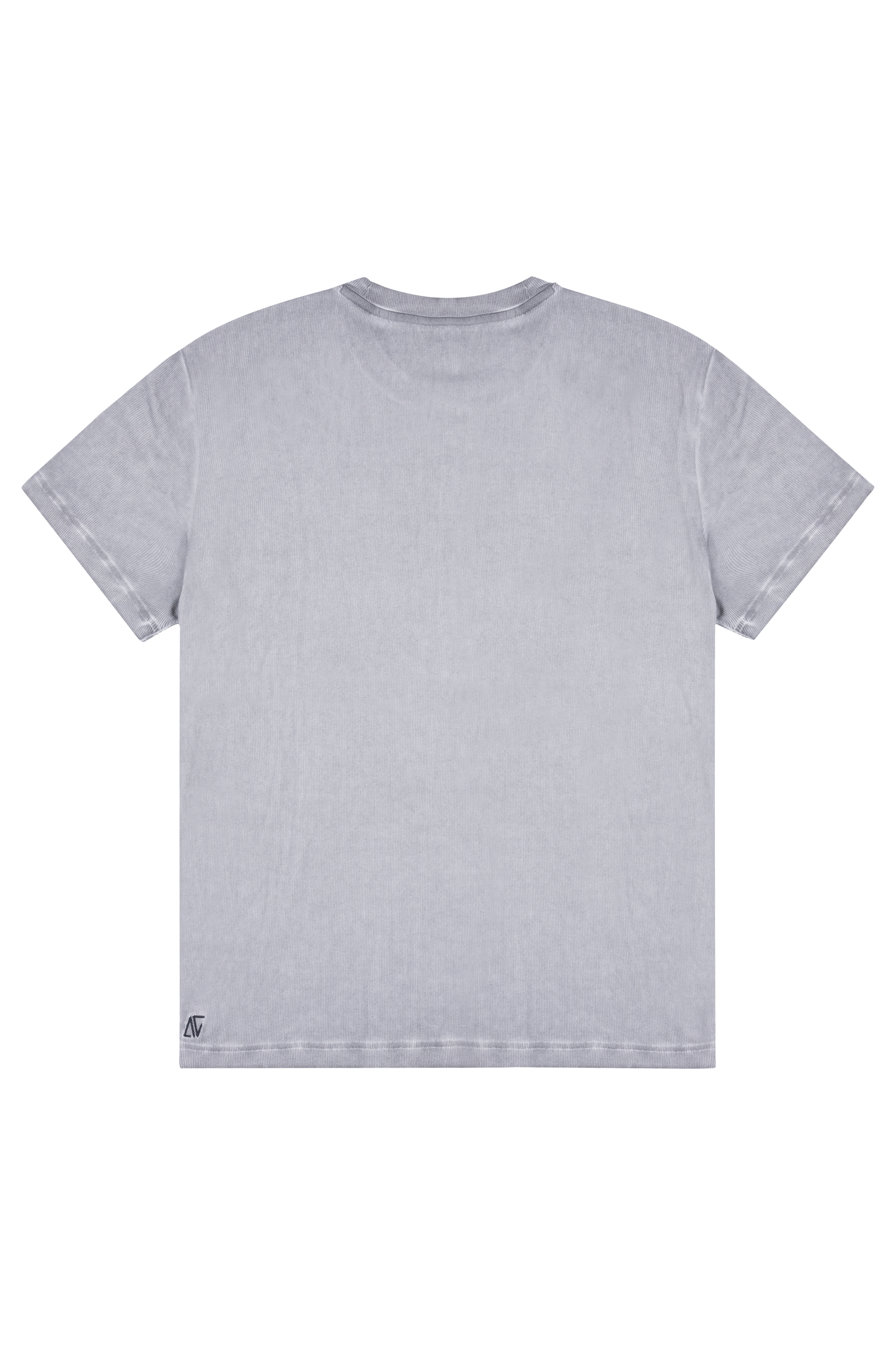 Eskitilmiş Fitilli T-shirt - Gri