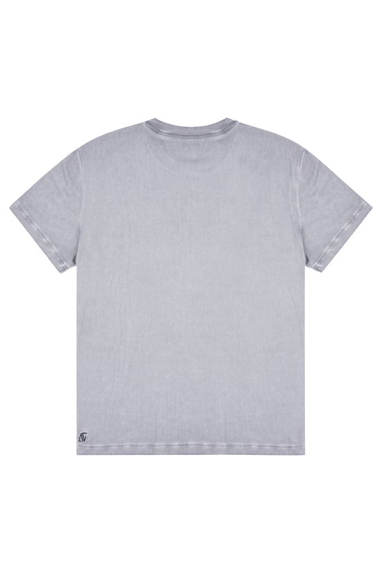 Grey Washed Ribbed T-Shirt