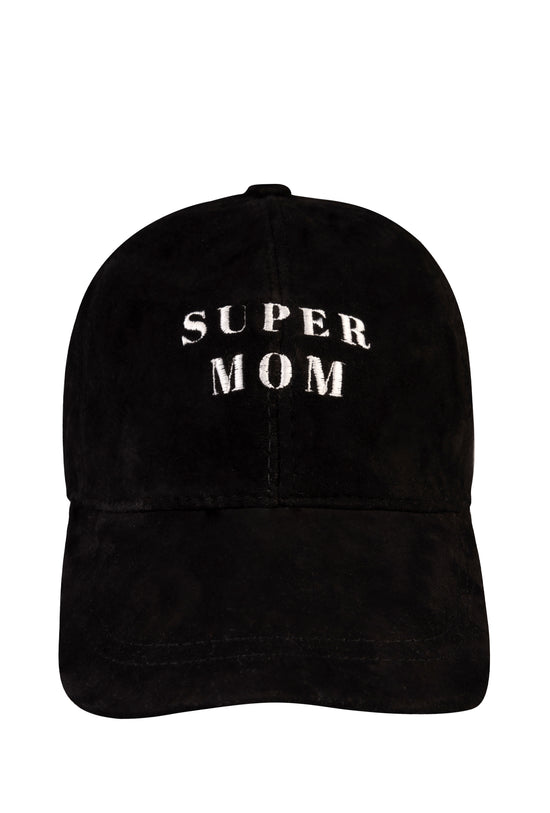 Süper Mom Süet Deri Şapka