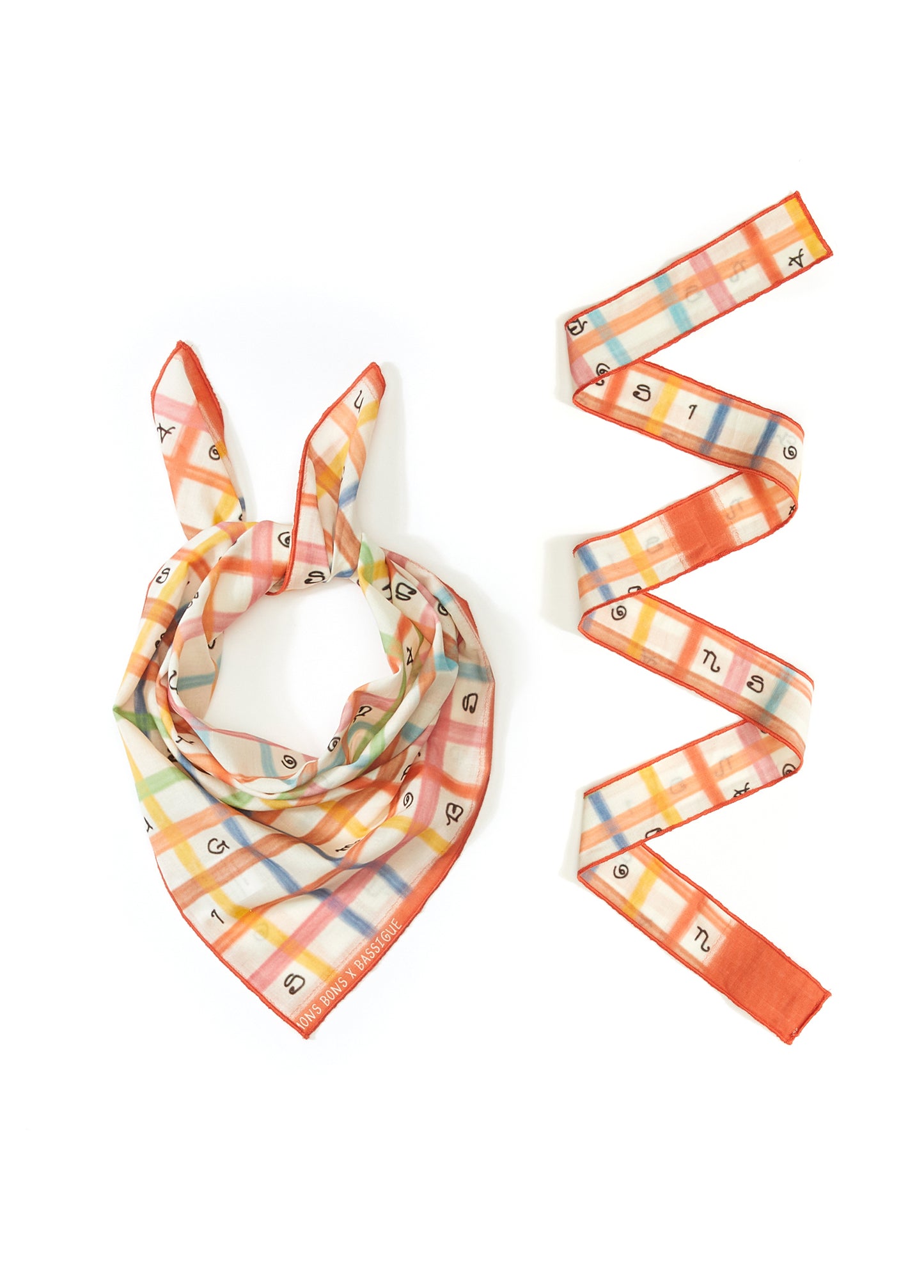 Square Print Bandana & İnce Fular Set
