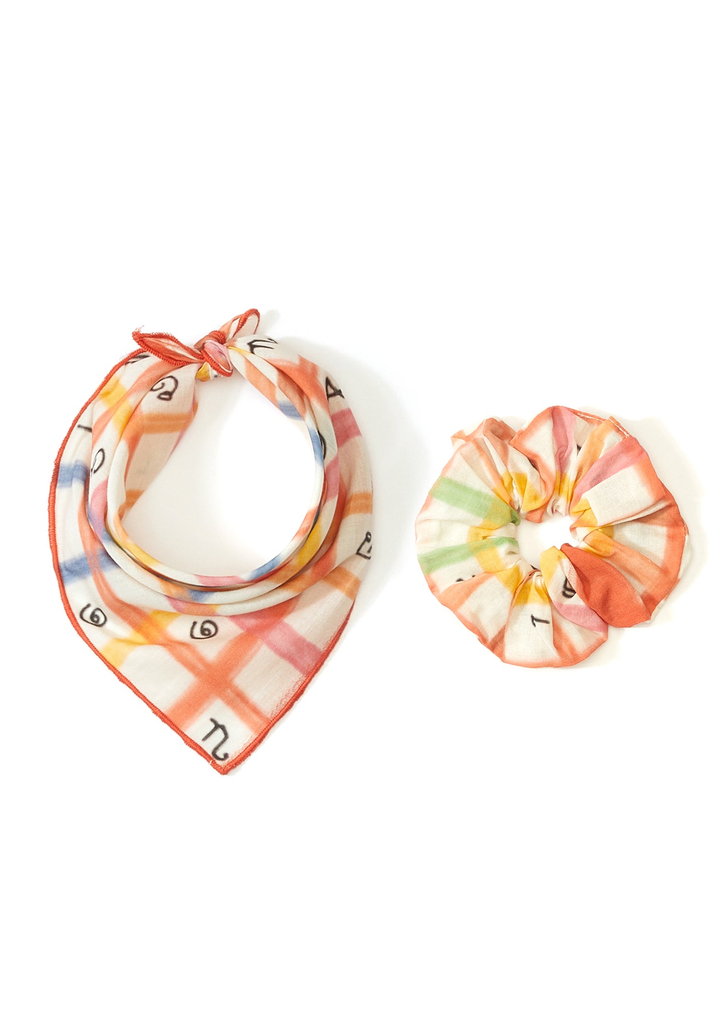 Square Print Bandana & Toka Set