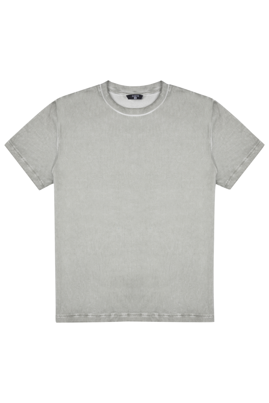 Eskitilmiş Fitilli T-shirt - Yeşil