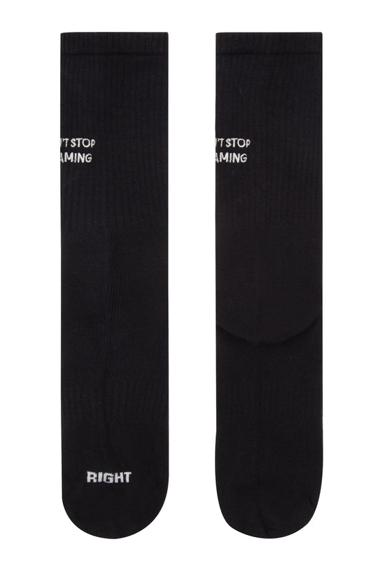 Don't Stop Dreaming Socks-Black