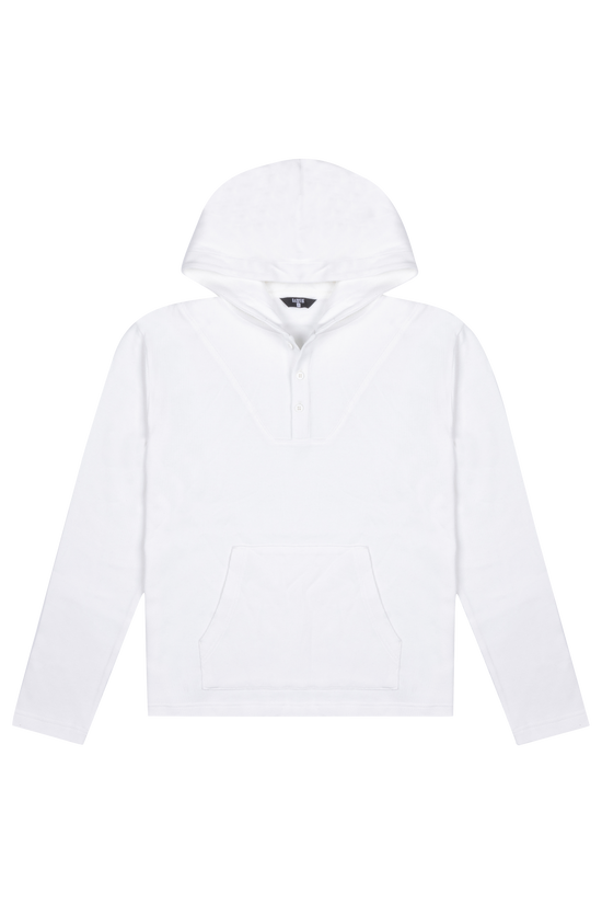 Kapüşonlu Sweatshirt - Beyaz