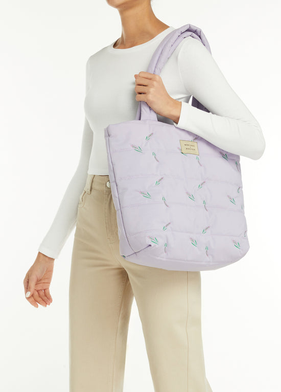 Lavanda Puffer Tote Bag