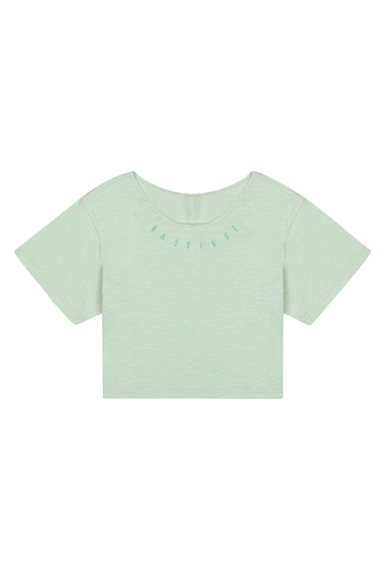 Crop T-Shirt - Cameo Green