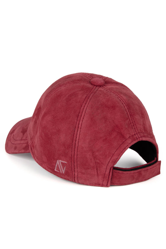 Blue Flower Suede Leather Hat