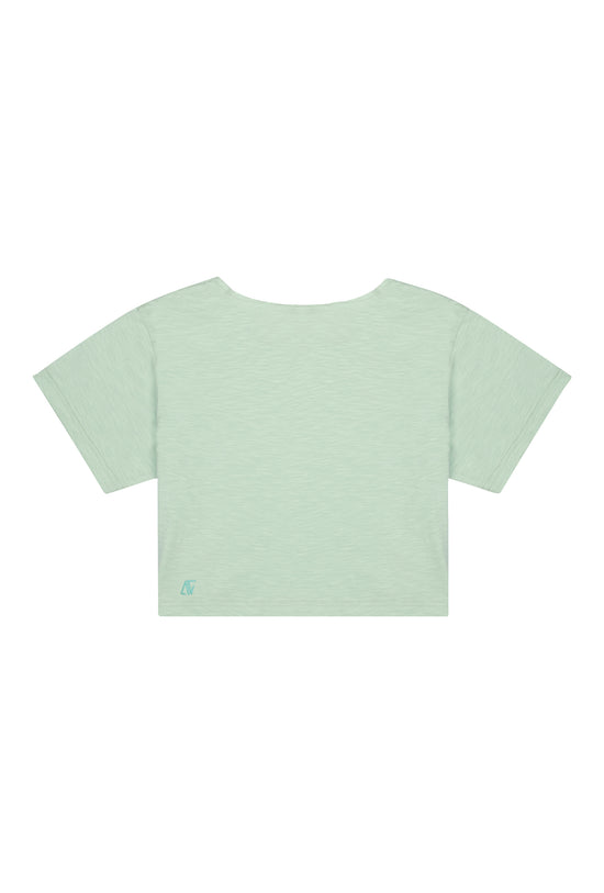 Crop T-Shirt - Cameo Green