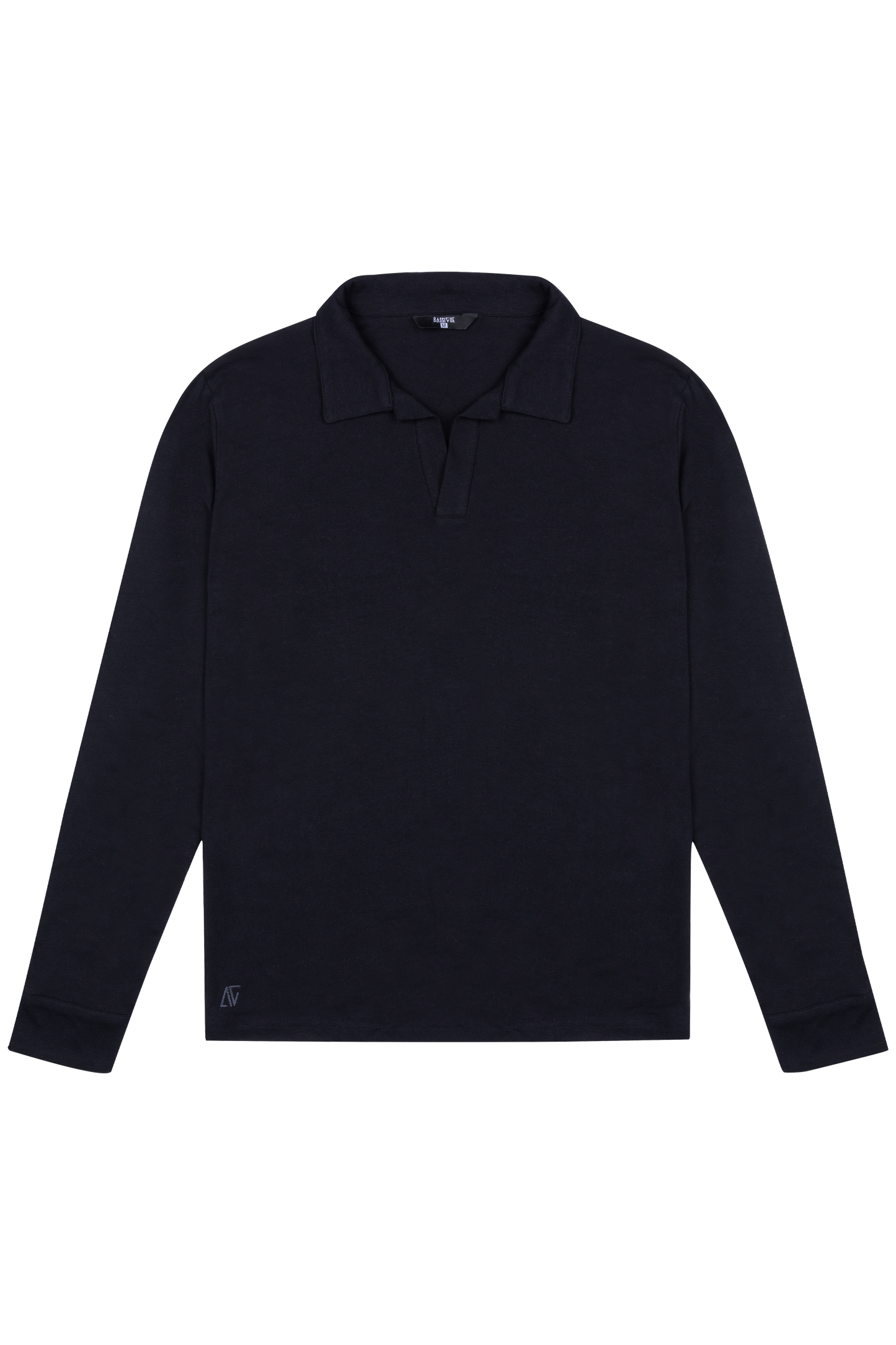 Black Long Sleeve Polo Shirt