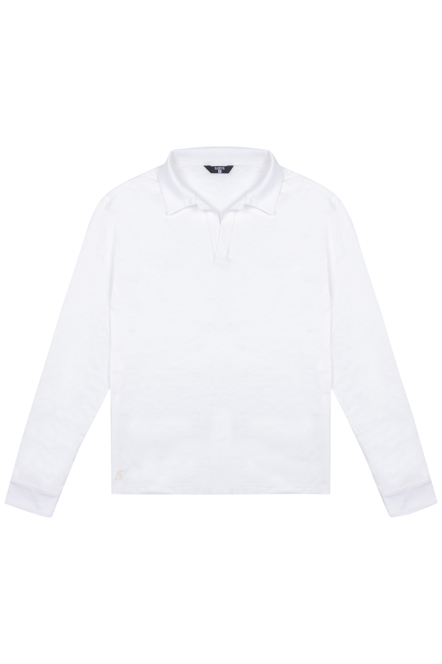 Long Sleeve Polo Shirt - White