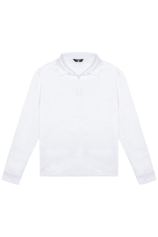 Off-White Long Sleeve Polo Shirt
