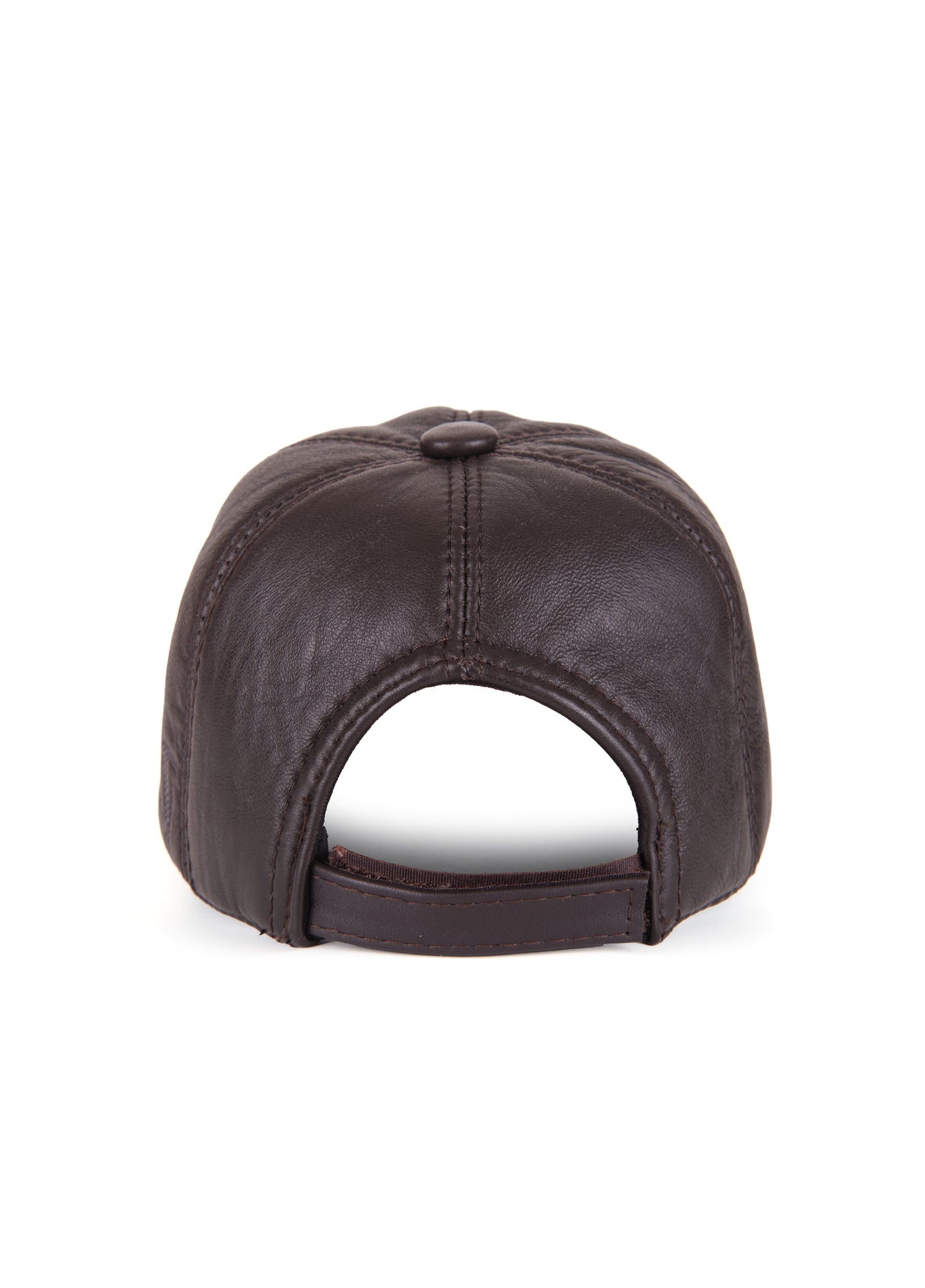 Brown Leather Cap