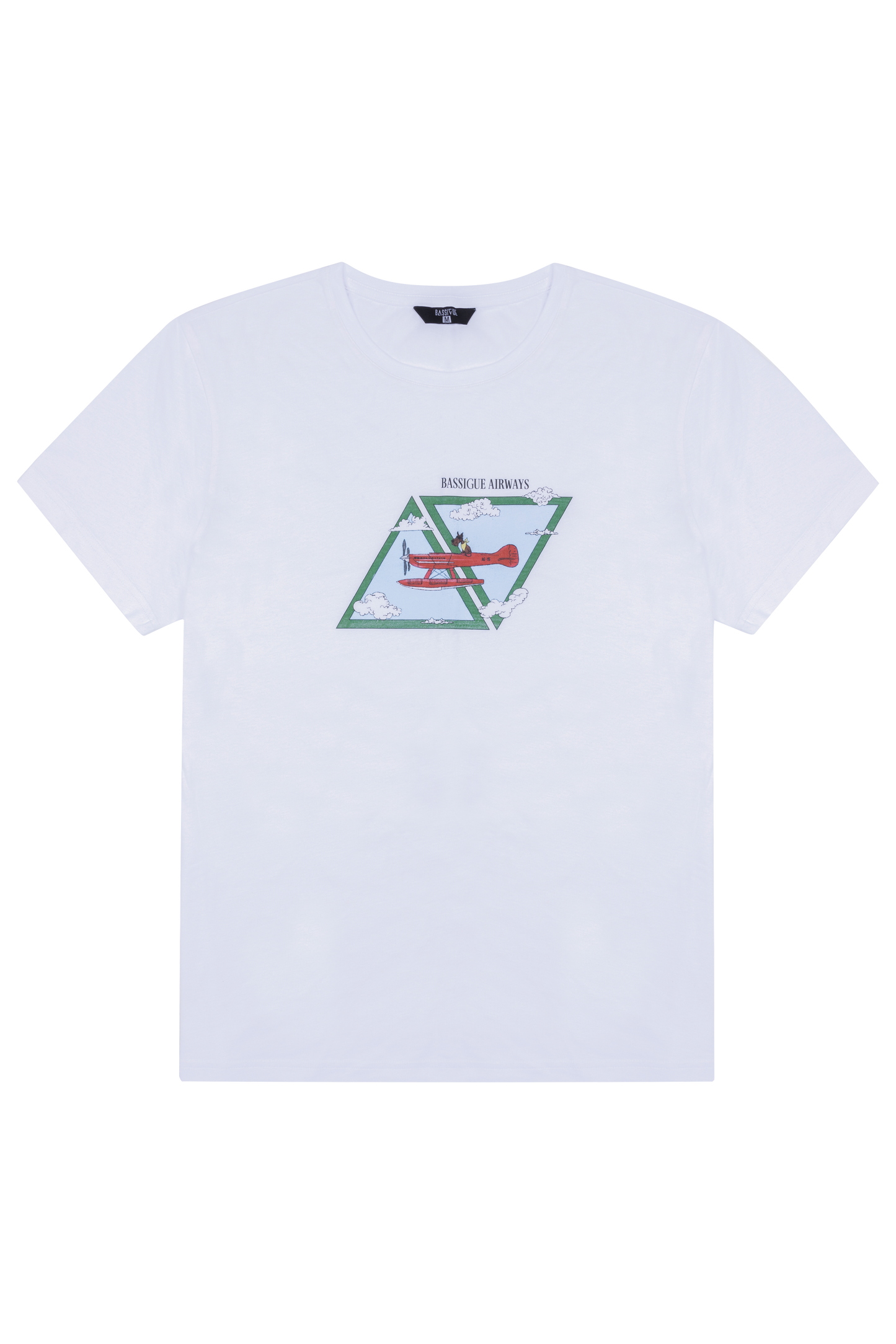 Bassigue Airways T-shirt - Beyaz