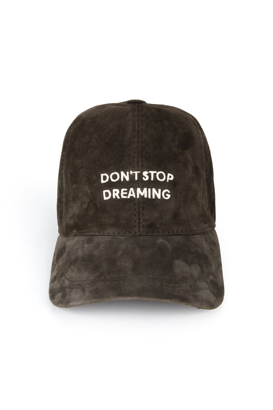 Don't Stop Dreaming Süet Deri Şapka