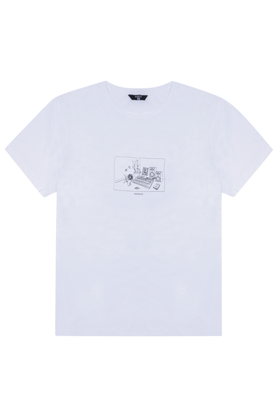 Plants & Music T-Shirt - Beyaz