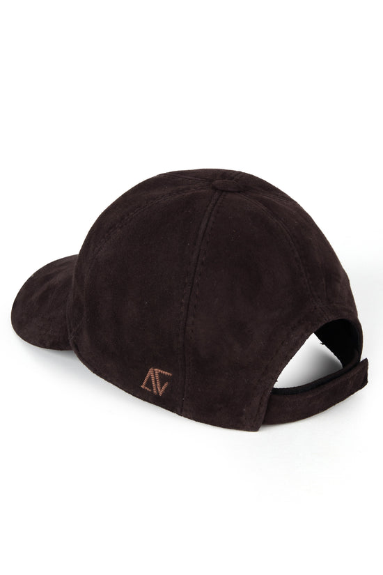 Gray Suede Leather Hat