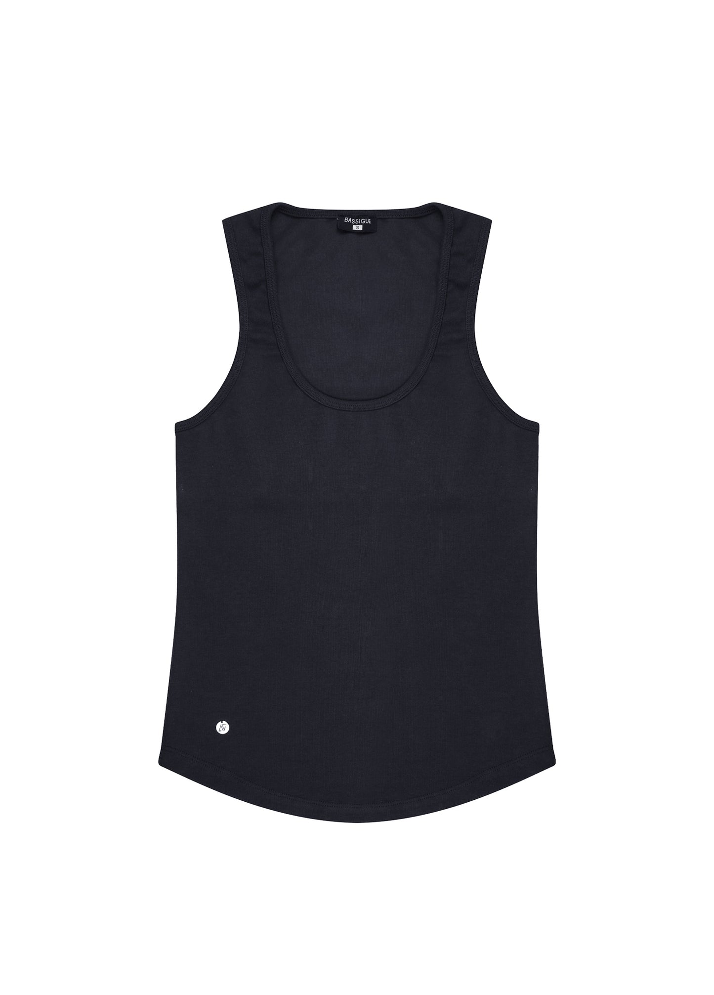 Deep Neck Tank Top - Black