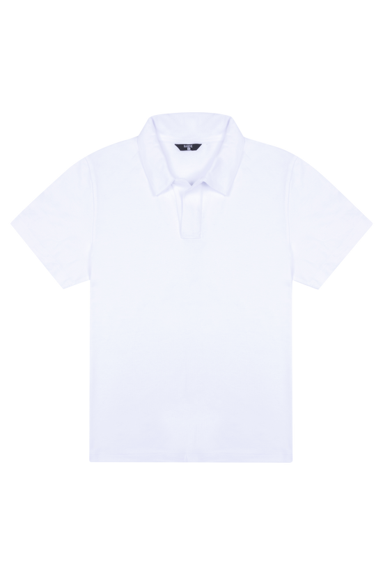 Kısa Kollu Polo Gömlek - Beyaz