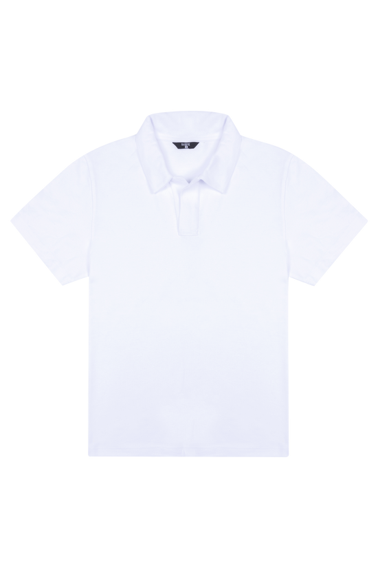 White Short Sleeve Polo Shirt