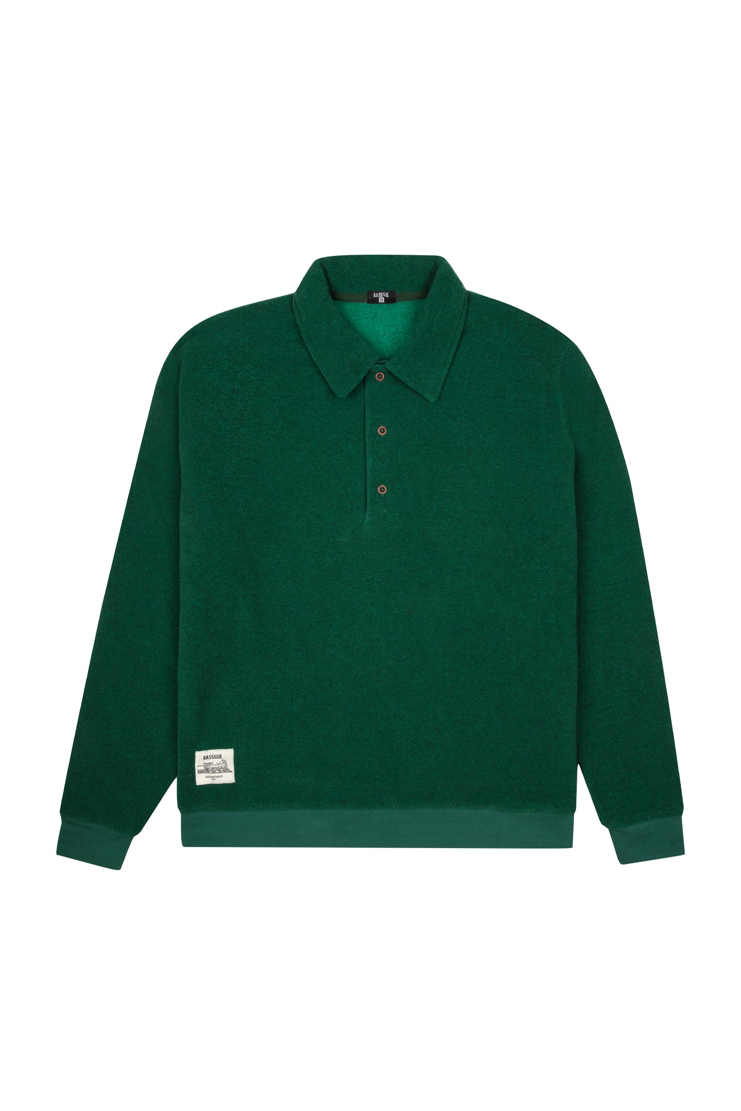 Yeşil Tasarım Etiketli Polo  Sweatshirt