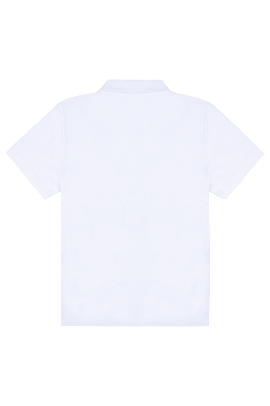 White Short Sleeve Polo Shirt