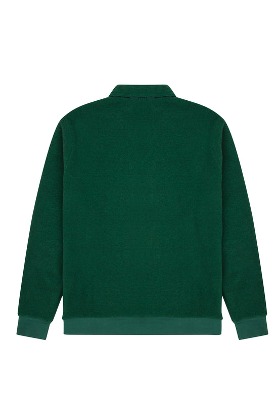 Yeşil Tasarım Etiketli Polo  Sweatshirt