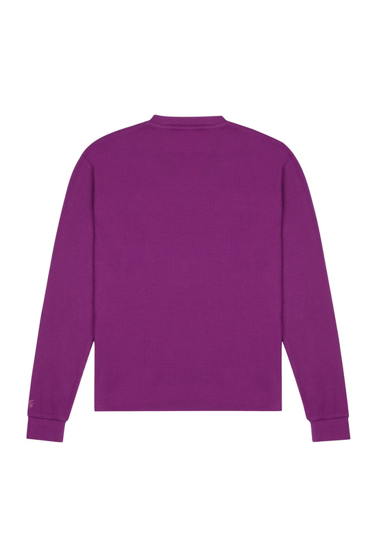 Waffle Crewneck Sweatshirt - Sparkling Grape