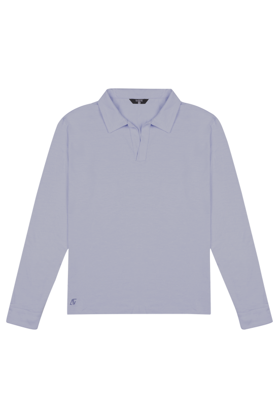 Blue Long Sleeve Polo Shirt