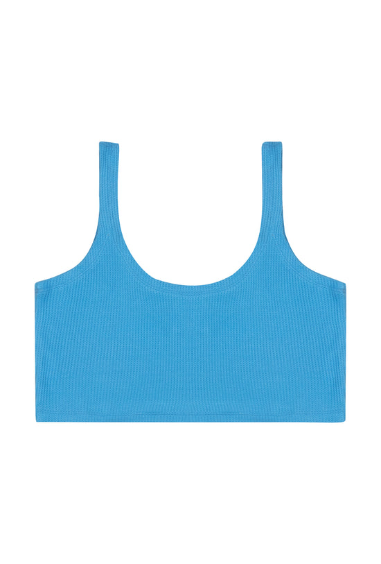 Waffle Tank Top - Tranquil Blue