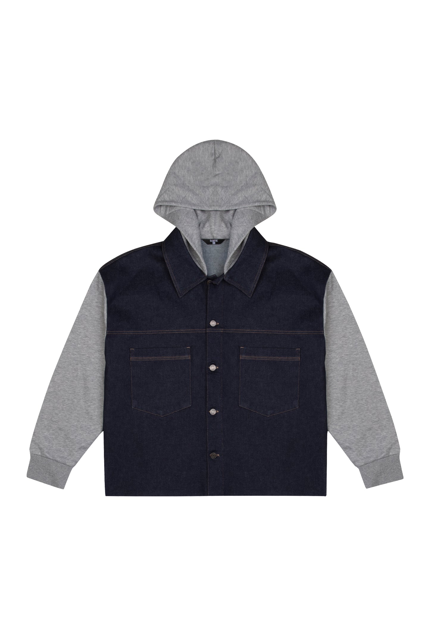Navy Denim Jacket - Grey