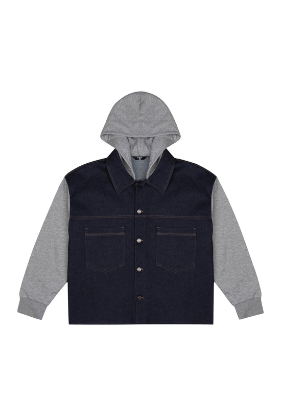 Navy Denim Jacket - Grey