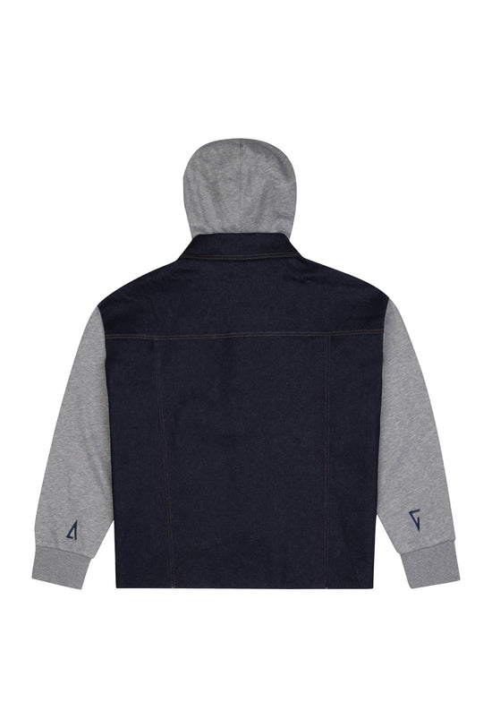 Navy Denim Jacket - Grey