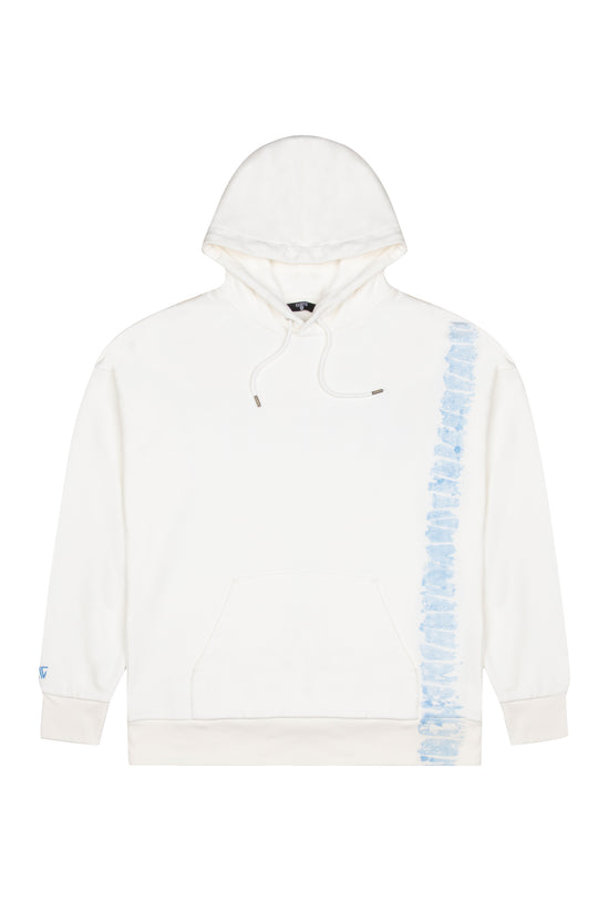 Batik Kapüşonlu Sweatshirt - Beyaz/Mavi