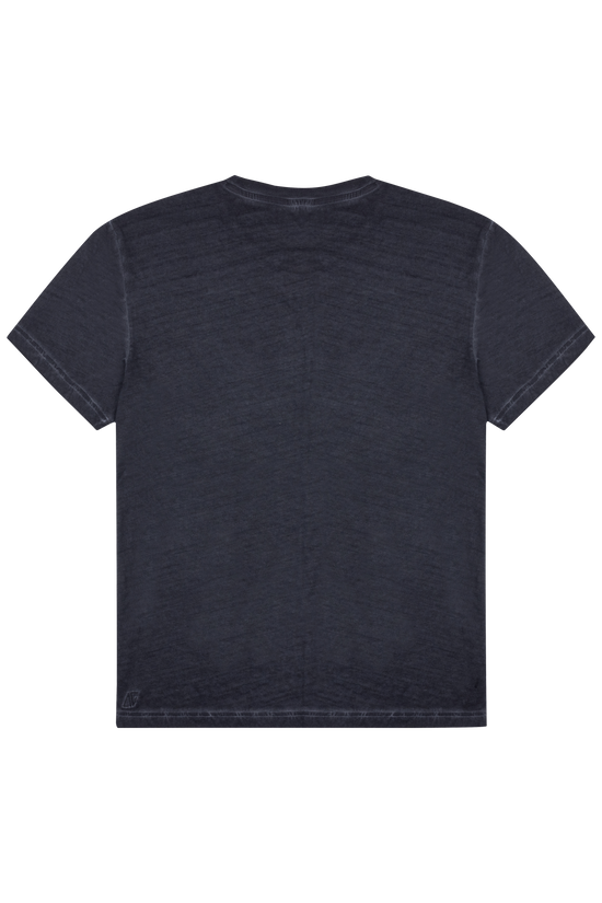 Yıkamalı T-shirt - Siyah 
