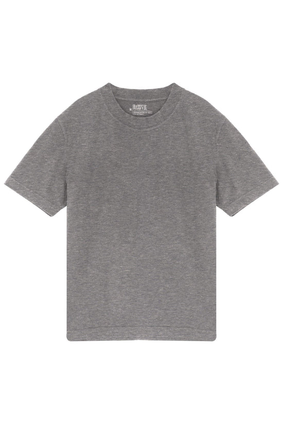 Cotton Basic T-Shirt - Gri