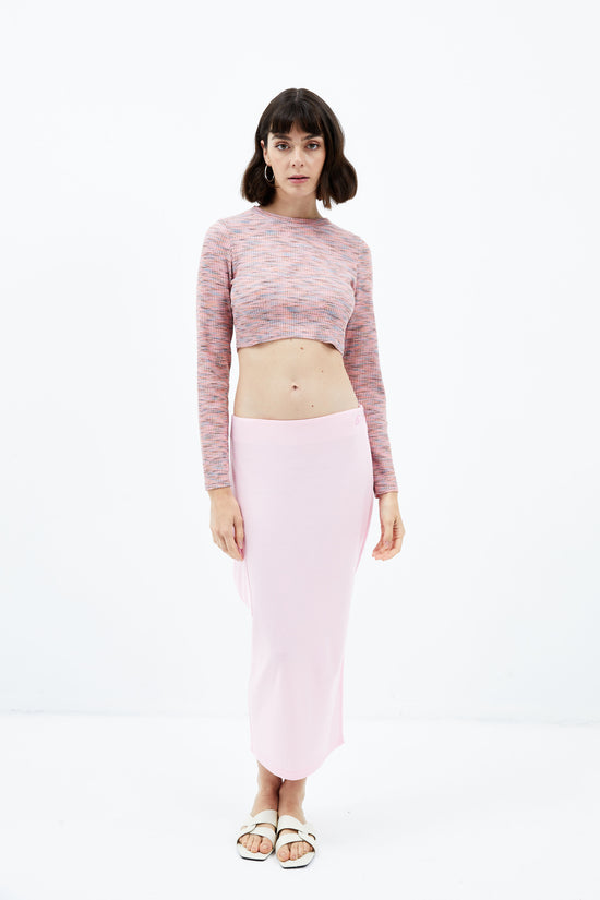 Lotus Crop Top - Rainbow Blush