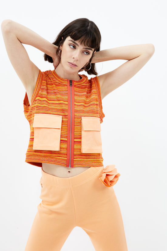 Lotus Waistcoat - Rainbow Peach